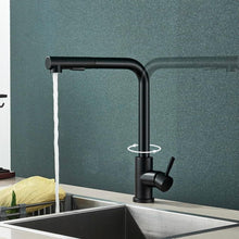 Load image into Gallery viewer, 360° Swivel Kitchen Faucet Modern Matte Black Single Handle Mixer Tap with Rotating Spout
