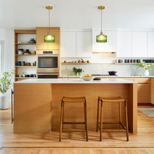 Load image into Gallery viewer, Pendant Light Vintage Green Glass Retro Chandelier Hanging Light Ceiling Lamp