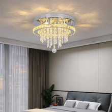 Load image into Gallery viewer, Ceiling Light Silver Modern Crystal Flush Mount Cool White/Warm White LED 30 x 22 cm