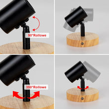 Load image into Gallery viewer, Pack of 2 Indoor Wall Lights Black Wood Retro Lamp E27