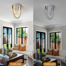 Load image into Gallery viewer, Crystal Silver Ceiling Light LED Ceiling Lamps Chandelier 3 Color Lights 30/40cm
