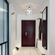 Load image into Gallery viewer, Mini Ceiling Light Crystal Silver Chandelier Semi Flush Mounted Modern G9