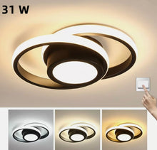Load image into Gallery viewer, LED Ceiling Light, Round Ceiling Light Indoor Black/White 31W 3 Color Lights