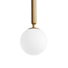 Load image into Gallery viewer, Gold Pendant Lighting Modern Hanging Pendant Light Fixture with Globe Milky White Glass