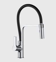 Load image into Gallery viewer, Kitchen Tap Silver/Anthracite Grey Swivel Modern Pull Down Sprayer Stainless Steel