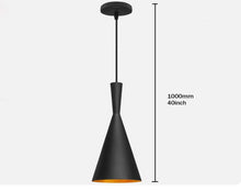 Load image into Gallery viewer, 1 Lamp Pendant Light Cone Aluminium Black Ceiling Light
