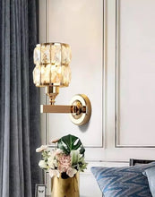 Load image into Gallery viewer, Wall Lamp LED Crystal Pink Gold Wall Sconces Lights Indoor