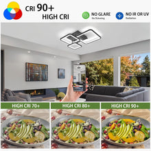 Load image into Gallery viewer, LED Ceiling Light With Remote Control Square Ceiling Light Dimmable 55cm Black 4 Color Lights