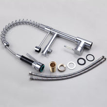 Load image into Gallery viewer, Pull-Down Kitchen Tap Chrome Finish Swivel Spout Mixer Tap Dual Spout Faucet