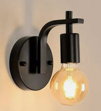 Load image into Gallery viewer, Industrial Wall Light Indoor Black Wall Lamp Vintage E27 Metal Wall Sconce