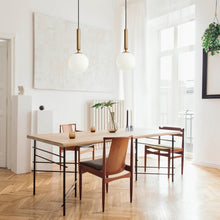 Load image into Gallery viewer, Gold Pendant Lighting Modern Hanging Pendant Light Fixture with Globe Milky White Glass