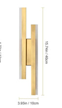 Load image into Gallery viewer, LED Wall Light 28 Watt Brushed Gold Finish Warm White Indoor Wall Lamp