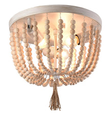 Load image into Gallery viewer, Boho Beaded White Chandelier Ceiling Light Stairway Lamp E26