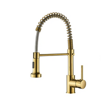 Load image into Gallery viewer, Kitchen Mixer Tap Pull Out Kitchen Faucet Gold Pull Down Kitchen Sink Faucet Luxury Hot & Cold Brass