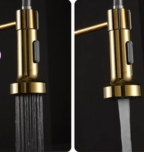 Load image into Gallery viewer, Kitchen Mixer Tap Pull Out Kitchen Faucet Gold Pull Down Kitchen Sink Faucet Luxury Hot & Cold Brass