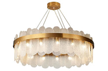 Load image into Gallery viewer, Nordic Gold/ Smoky Gray Crystal Oval Chandelier Pendant Light Ceiling Light 60 cm