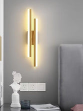 Load image into Gallery viewer, Modern Minimalist Strip Wall Lamp Gold/Black Linear Wall Sconce Indoor 20W Wall Mounted LED Lights 3 Color