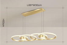 Load image into Gallery viewer, Modern LED Pendant Light Modern Pendant Golden/Black Chandeliers Hanging Lights
