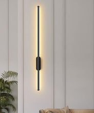 Load image into Gallery viewer, Black Metal Strip Wall Light Linear Wall Lamp Modern LED Wall Sconce Interior Lighting Wall Lamps