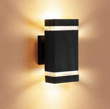 Load image into Gallery viewer, Outdoor Wall Sconces Modern Exterior Up Down Wall Mount Light Black Aluminum Simple Waterproof Porch Wall Light