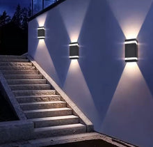 Load image into Gallery viewer, Outdoor Wall Sconces Modern Exterior Up Down Wall Mount Light Black Aluminum Simple Waterproof Porch Wall Light