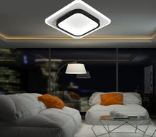 Load image into Gallery viewer, Modern LED Ceiling Lights Acrylic Square Ceiling Lamp Black Ceiling Lighting Fixture for Hallway Office Bedroom Kitchen Living Room Bedroom 24cm