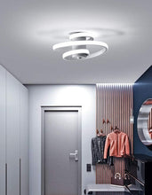 Load image into Gallery viewer, Semi Flush LED Ceiling Light Ceiling Lamp Light Fixtures 18W Nordic Minimalist Black/White