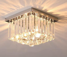 Load image into Gallery viewer, Chandeliers Small Ceiling Light Crystal Modern Crystal Small Lamp 25 Cm Silver Suction Cup Balcony Personality Hall Porch Lamp