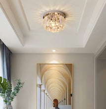 Load image into Gallery viewer, Chandeliers Small Ceiling Light Crystal Modern Crystal Small Lamp 25 Cm Silver Suction Cup Balcony Personality Hall Porch Lamp