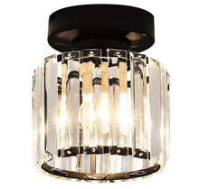 Load image into Gallery viewer, LED Ceiling Lights Semi Flush Pendant Light Glass Lampshade Golden/Black Round