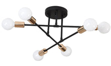 Load image into Gallery viewer, Modern Chandelier 6 Lights Semi Flush Mount Chandelier 6xE27(included) Base Black/White