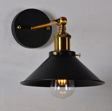 Load image into Gallery viewer, Wall Sconce E27 Base Black Metal Wall Light Retro Design Adjusted Angle Wall Light Fixture