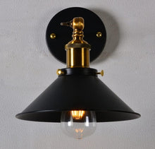 Load image into Gallery viewer, Wall Sconce E27 Base Black Metal Wall Light Retro Design Adjusted Angle Wall Light Fixture