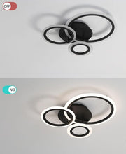 Load image into Gallery viewer, Modern Ceiling Light LED Energy Saving Office Ceiling Lighting 3 Black Rings 48W