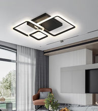 Load image into Gallery viewer, Nordic Flush Mount Ceiling Light LED Black Ceiling Lamp Fixture 42W 3 Squares