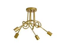Load image into Gallery viewer, Ceiling Lamp Lighting Curved Design Hanging Lights 5/8 Heads Lighting & Ceiling Fans Black/Gold
