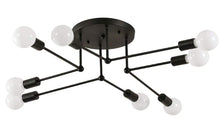 Load image into Gallery viewer, Modern Ceiling Lamp E27 Iron Simple Ceiling Lamp 8 Heads Black Nordic Bedroom Lamp