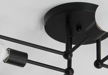 Load image into Gallery viewer, Modern Ceiling Lamp E27 Iron Simple Ceiling Lamp 8 Heads Black Nordic Bedroom Lamp