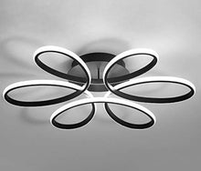 Load image into Gallery viewer, LED Ceiling Light 60W 4800LM Black Modern Simple Flower LED Ceiling Lights 58cm