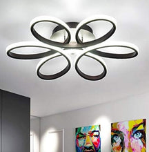 Load image into Gallery viewer, LED Ceiling Light 60W 4800LM Black Modern Simple Flower LED Ceiling Lights 58cm