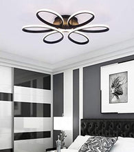 Load image into Gallery viewer, LED Ceiling Light 60W 4800LM Black Modern Simple Flower LED Ceiling Lights 58cm