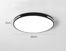 Load image into Gallery viewer, LED Bathroom Ceiling Light 18W Slim Flush Mount Ceiling Lamp Round Ultra-Thin Modern Light Black/White