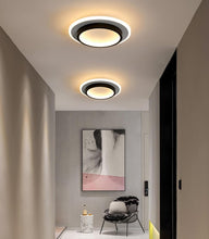Load image into Gallery viewer, Modern LED Ceiling Light 24W Black Round Ceiling Light Acrylic LED Ceiling Lamp for Bathroom Living Room Bedroom Kitchen Hallway