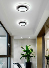 Load image into Gallery viewer, Modern LED Ceiling Light 24W Black Round Ceiling Light Acrylic LED Ceiling Lamp for Bathroom Living Room Bedroom Kitchen Hallway