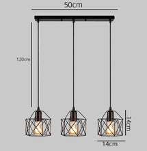 Load image into Gallery viewer, Retro 3 Lights Industrial Style Hanging Lamp LED Pendant Light Ceiling Lighting Fixture E27