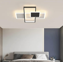 Load image into Gallery viewer, Rectangle LED Ceiling Light Modern Simple Flush Mount Ceiling Lamp Metal Black+White
