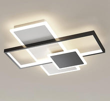 Load image into Gallery viewer, Rectangle LED Ceiling Light Modern Simple Flush Mount Ceiling Lamp Metal Black+White