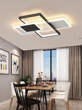 Load image into Gallery viewer, Rectangle LED Ceiling Light Modern Simple Flush Mount Ceiling Lamp Metal Black+White