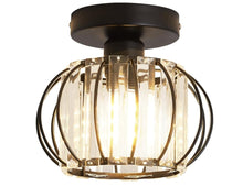 Load image into Gallery viewer, Semi Flush Mount Chandelier Lighting Black Finishing and Chandeliers Ceiling Light Fixture