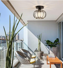 Load image into Gallery viewer, Semi Flush Mount Chandelier Lighting Black Finishing and Chandeliers Ceiling Light Fixture